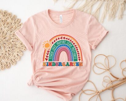 Hello Kindergarten Shirt, Teach Love Inspire Lead Motivate Shirt