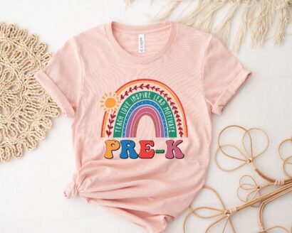 Hello Pre-k Shirt, Teach Love Inspire Lead Motivate Pre-k Shirt