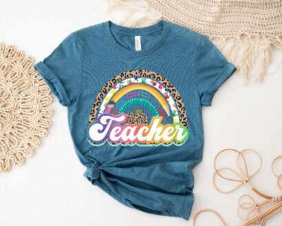 Teacher Rainbow Shirt, Inspirational Teacher Shirts, Back To School Shirt