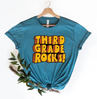 Third Grade Rock Shirt, 3rd Grade Shirt, Happy First Day Of School Shirt