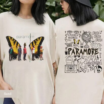 Paramore Butterfly Tattoo Shirt, 2023 Paramore Tour Shirt