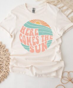 Here Comes The Sun Shirt, Retro Summer Shirt, Beach Shirt, Beach Vacation Shirt