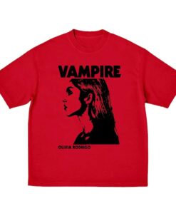 Olivia Rodrigo Vampire Tshirt, Vampire Red Shirt, Olivia Rodrigo Shirt