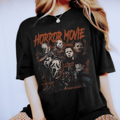 Comfort Colors Retro 90s Horror Movies Shirt, Vintage Horror Scream Ghostface Halloween Sweatshirt