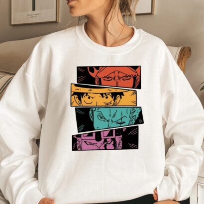 One Piece Sweatshirt, Straw Hat Pirates Hoodie, Monkey D. Luffy, Zoro Sweatshirt, Anime Lover Hoodie