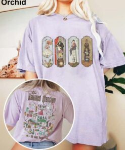 Comfort Color Haunted Mansion Shirt, The Haunted Mansion Map Comfort Color Shirt