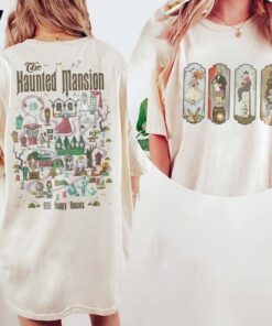 Comfort Color Haunted Mansion Shirt, The Haunted Mansion Map Comfort Color Shirt