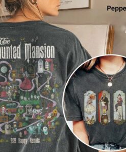 Comfort Color Haunted Mansion Shirt, The Haunted Mansion Map Comfort Color Shirt