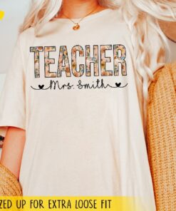 Teacher Shirts For Women, Custom Name Teacher Shirts, Back To School Teacher Shirt