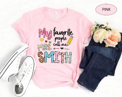 Custom Teacher Name Shirt, Custom Teacher Shirt, Valentines Day Shirt For Women