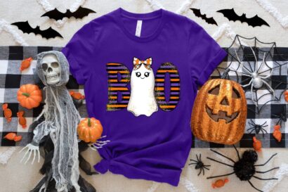 Boo Girl Ghost Shirt, Halloween Shirt, Cute Halloween Shirt, Retro Halloween Tee