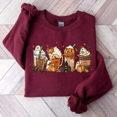 Halloween Coffee Sweatshirt, Spooky Coffee Shirt, Spooky Season Shirt