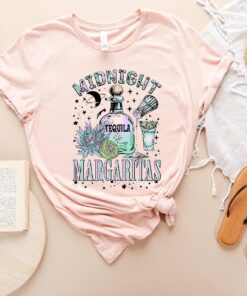 Midnight Margaritas Shirt, Tequila Shirt, Spooky Shirt, Halloween Shirt