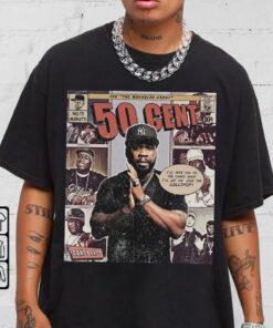 50 Cent Comic Shirt, 50 Cent The Massacre Album Tour 2023 Tee