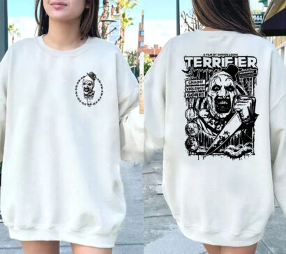 Terrifier Cover Clown TShirt, Scary Horror Movie Shirt, Scary Horror Halloween Movie TShirt