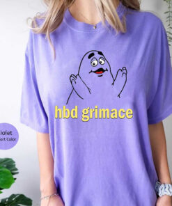 Grimace comfort color shirt, Mc Donalds’s Hbd Grimace Shirt, Happy birthday Grimace Shirt