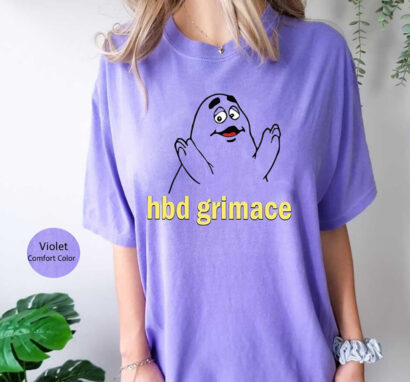 Grimace comfort color shirt, Mc Donalds’s Hbd Grimace Shirt, Happy birthday Grimace Shirt