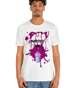 HBD Grimace Shake Inspired TShirt, I Survived the Shake Tee, Grimace Shake tshirt