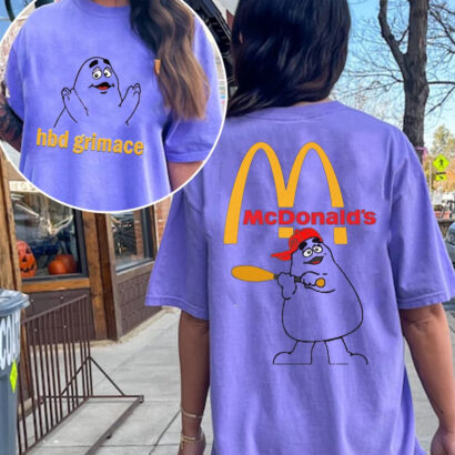 Grimace Mc Donalds’s Hbd Shirt, Grimace Birthday Shake Tshirts, Grimace Reaper Tshirts, Funny Face Hbd Shirt