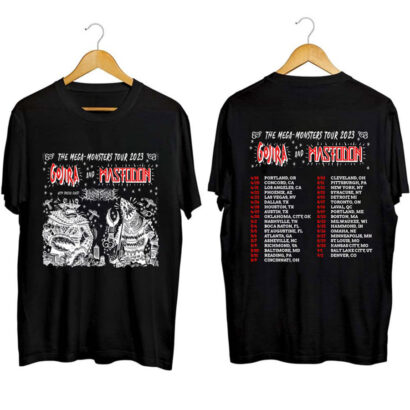 Gojira and Mastodon tour shirt, Gojira and Mastodon The Mega Monsters Tour 2023 Shirt