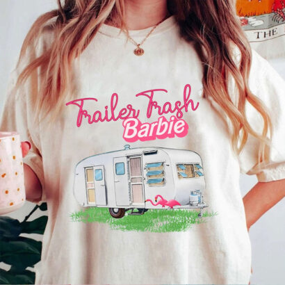 Comfort colors funny barb tshirt, trailor trash shirt, Barbie tshirt, Barbenheimer shirt