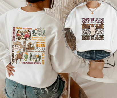 Zach Bryan Sweatshirt and Hoodie Front and Back Printed, Vintage Zach Bryan tshirt, Country Music Shirt