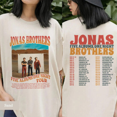 Jonas Brothers tour Shirt, Jonas Brothers Five Albums One Night Tour 2023 Shirt