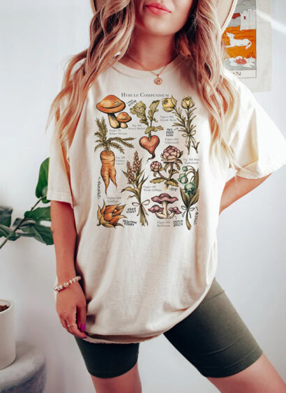 Hyrule Flora Comfort Colors Shirt, Breath of the Wild Hylia tee, Plant Lover Sweatshirt, Zelda Korok Shirt,Tears of the kingdom,Zelda plants