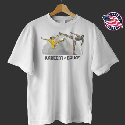 Kareem vs Bruce Lee Shirt, Kareem Shirt, Kareem Abdul Jabbar Shirt, Bruce Lee Shirt, kareem vs bruce lee shirt,kareem vs bruce t shirt