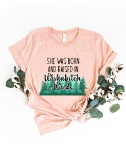 She Was Born And Raised In Wishabitch Woods Shirt, Attitude Shirt