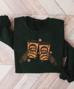 Skeleton Hands Coffee Shirt, Skeleton Hand Shirt, Halloween Shirt