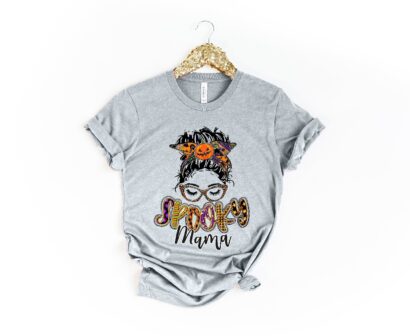 Spooky Mama Shirt, Halloween Mom Shirt, Halloween Shirt, Pumpkin Shirt