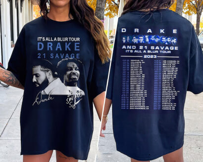 Drake And 21 Savage Tour Tshirt, Drake It's All A Blur Tour 2023 shirt, 21 Savage Rapper shirt