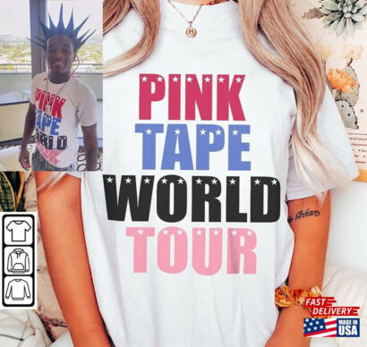 Lil Uzi Vert Rap Shirt Y2k 90S Merch Vintage Pink Tape T-Shirt World Tour 2023 Tickets Album American Flag V9 L17 Unisex