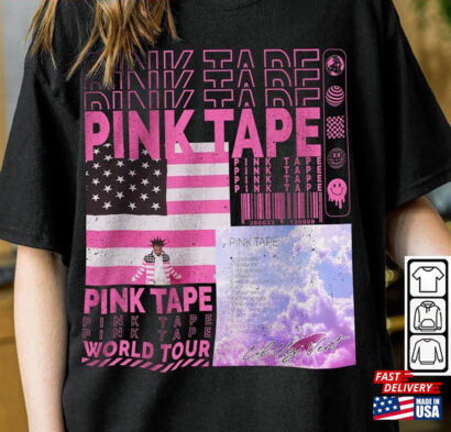 Lil Uzi Vert Rap Shirt Y2k 90S Merch Vintage Pink Tape T-Shirt World Tour 2023 Tickets Album American Flag V1 L17 Sweatshirt Classic