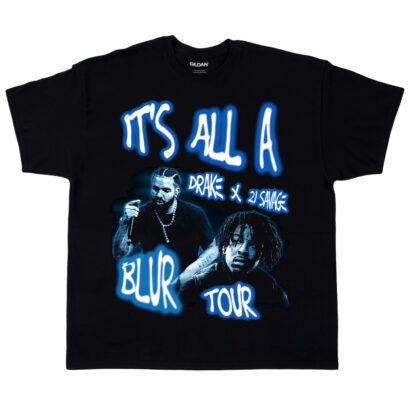 Vintage Drake It's All A Blur Tour 2023 T-Shirt , Drake 21 Savage Rap Tour Shirt