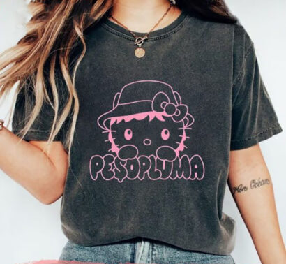 Hello Kitty Peso Pluma Classic 90s Graphic Comfort Colors shirt, Peso World Tour 2023 Shirt Gift For Mom Daughter Girlfriend