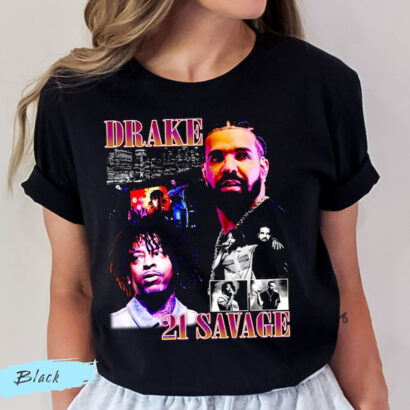 Drake It's All A Blur Tour 2023 TShirt, Drake 21 Savage Rap Shirt