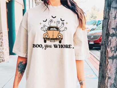 Boo, You Whore Shirt, Spooky Season Sweatshirt, Halloween t Shirt