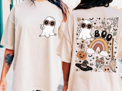 Cute Ghost Sweatshirt, Retro Halloween t Shirt, Spooky Halloween Sweatshirt