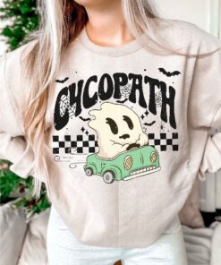 Cycopath Ghost Shirt, Spooky Season Sweatshirt, Trendy Halloween Shirt