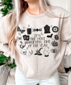 Halloween Doodles Shirt, Spooky Season Sweatshirt