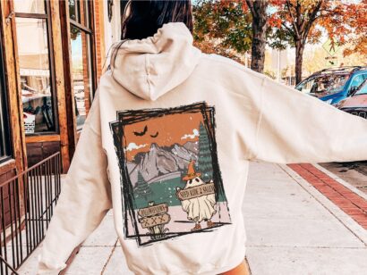 Hitchhiking Ghost Sweatshirt, Spooky Season Sweatshirt