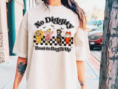 No Diggity Bout To Bag It Up Shirt, Retro Halloween Shirt, Trick Or Treat, Spooky Season Shirt