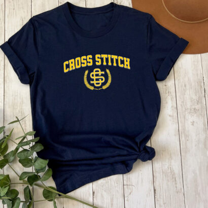 Varsity Cross Stitch Shirt, Cross Stitch T-Shirt, Shirt for Stitcher