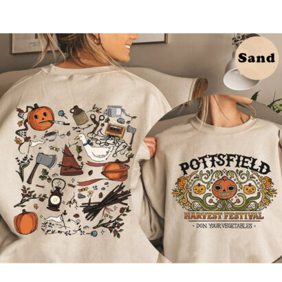 Pottsfield Harvest Festival 2 Side Sweatshirt, Vegetables Fall Shirt, Pottsfield Sweater