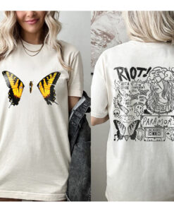 Paramore Band 2 Sides Shirt, Paramore Doodle Art Shirt, Paramore Merch, Comfort color shirt