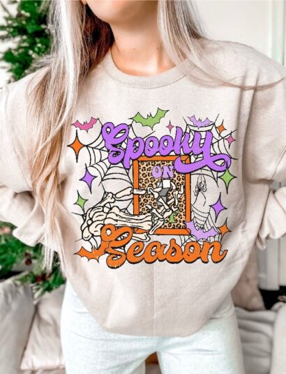 Spooky Season Shirt, Halloween Skeleton Shirt