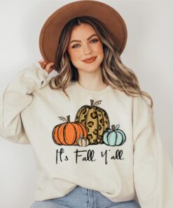 Its Fall Yall - Fall Sweatshirt For Women, Fall Crewneck Womens Thanksgiving Shirt