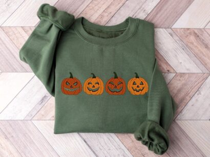 Pumpkin Halloween Sweatshirt, Pumpkin Halloween Shirt, Halloween Sweater